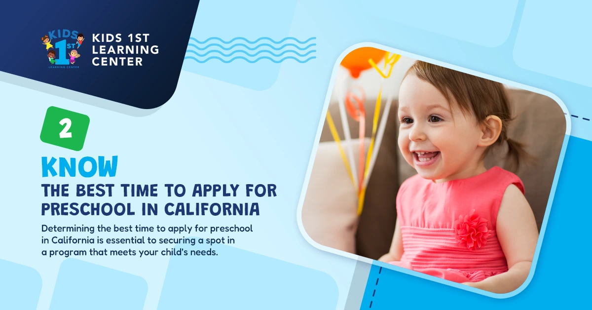 Know the best time to apply for preschool in california