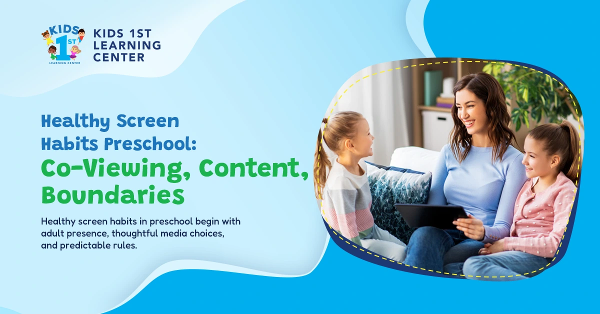 healthy screen habits preschool