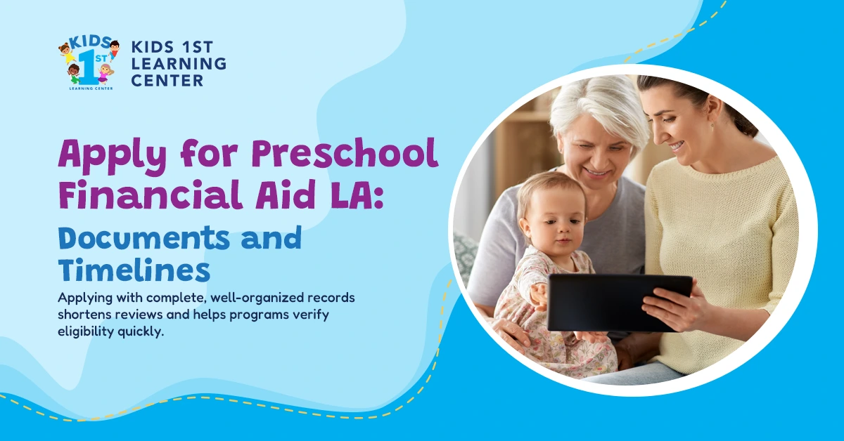 apply for preschool financial aid la